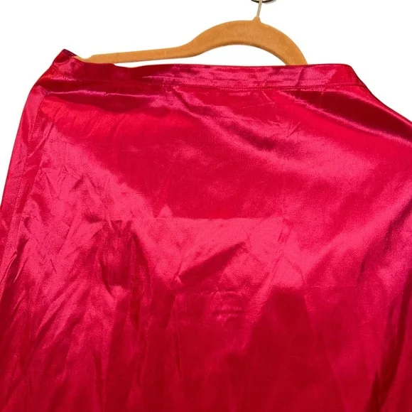 DOSA Bergdorf Goodman 100% silk cranberry red straight skirt 2 M - Picture 4 of 6
